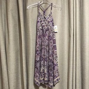 Purple Paisley Flowy Handkerchief Dress